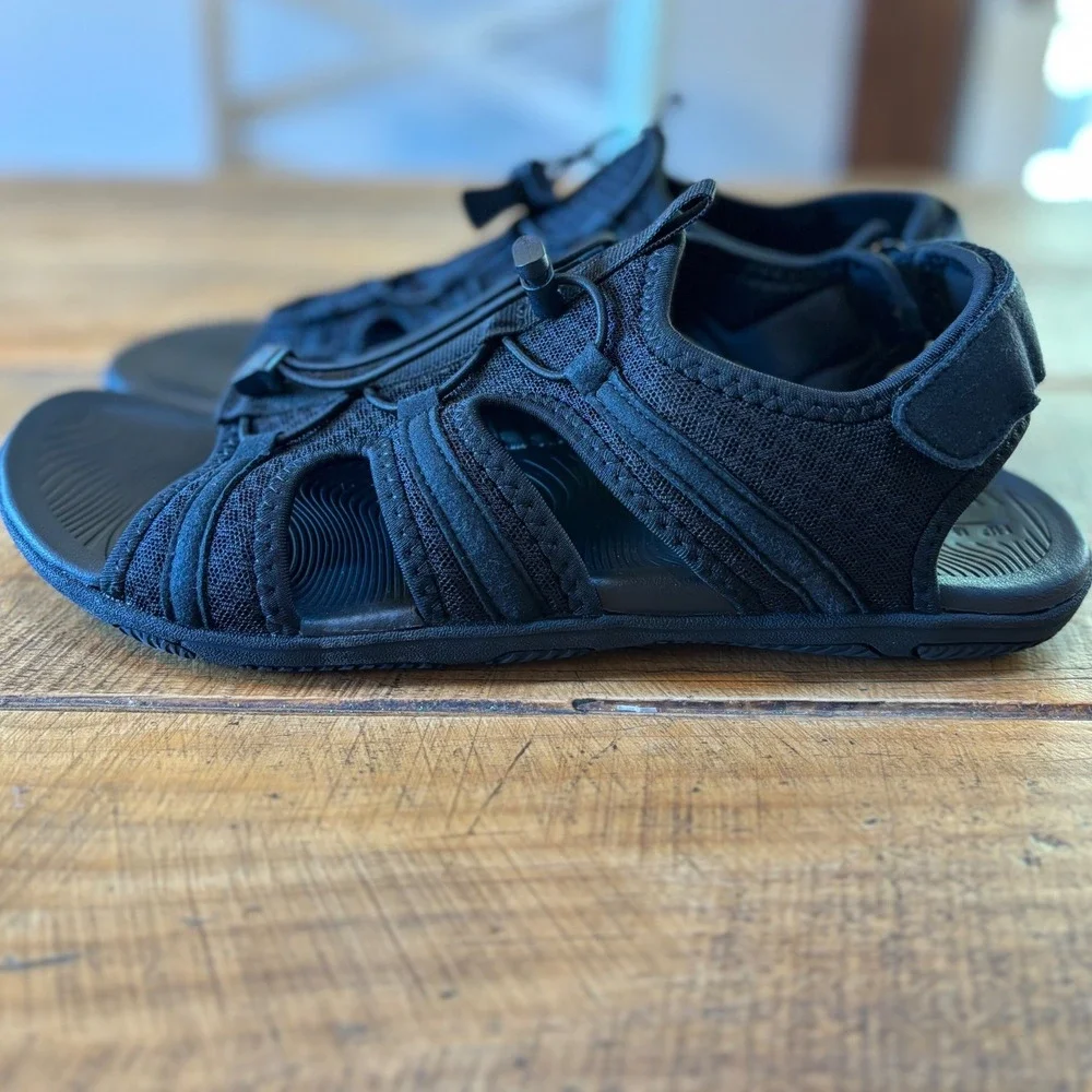 NEW Hike Footwear Mens Black Velcro‎ Closure Summer Outdoor Sandals Size 12